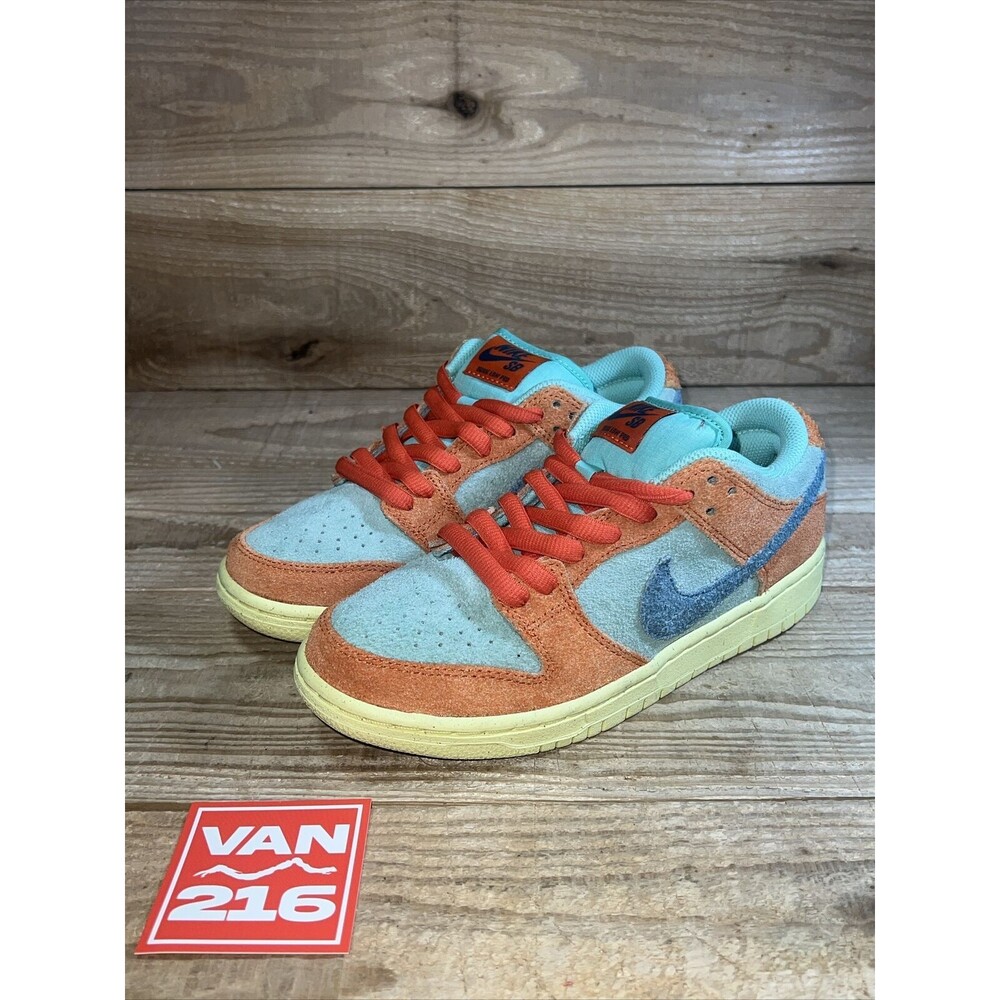 NEW SZ 5M/6.5W:  Nike Dunk SB Low Orange Emerald Rise: DV5429-800